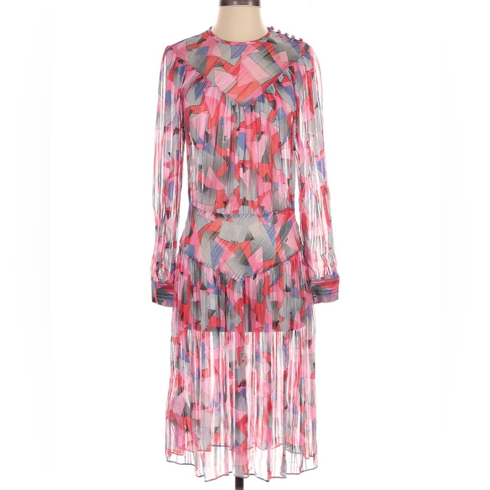 Coach 1941 Multicolor Long Sleeve Dress EUC